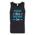 thumbnail image 2 of Wild Bobby, Fish More Work Less Pro Fishermen, Fishing, Men Graphic Tank Top, Black, 3X-Large, 2 of 4