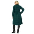 thumbnail image 2 of Woman Within Plus Size Plaid Flannel A-Line Shirtdress, 2 of 5