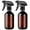 Brown, variant on 2-Pack Leakproof Spray Bottles (300ml/10oz) - Adjustable Nozzle for Fine Mist & Jet Stream | Premium Refillable Plastic Bottles for Hair Styling, Plant Misting, Cleaning Solutions (Brown)
