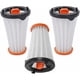 thumbnail image 1 of Juego de 3 filtros de repuesto para aspiradores AEG/Electrolux Rapido y Ergorapido. Reemplaza AEG AEF 144 / Electrolux EF144, 1 of 5