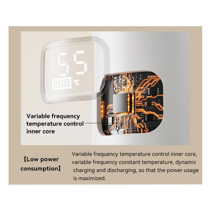 18000mAh High-Power Constant Temperature Cup Quick Hot Water and Milk Heating Portable Baby Bottle Warmer