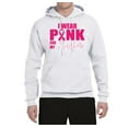 thumbnail image 2 of I Wear Pink for My Sisiter Survivor Awareness Unisex Graphic Hoodie Sweatshirt, White, Medium, 2 of 3