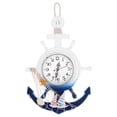 thumbnail image 4 of MERRYHAPY Nautical Themed Decor Coastal Wall Clocks Sailboat And Anchor Shapes Wooden Plastic For Home Decoration 1Pack, 4 of 8