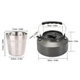 thumbnail image 6 of MIXFEER Outdoor Teapot with Cup Stainless Steel Rustproof -corrosion Tableware Set Kettle Camping Pinic Hiking, 6 of 7