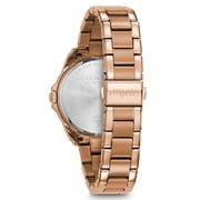 Caravelle 44L233 Women's Crystal Silver Tone Dial Rose Gold Stainless Steel Bracelet Watch
