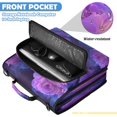 thumbnail image 6 of Zipper Binder with Shoulder Strap 2 inch 3 Ring Waterproof File Folder Organizer Bag 500 Sheet Purple Rose, 6 of 8