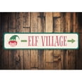 thumbnail image 2 of Elf Village This Way Holiday Decorative Sign, Christmas Aluminum Sign - 4x18 inches, 2 of 4