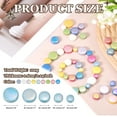 thumbnail image 2 of 100g Round Mosaic Tiles for Crafts, Multi-Size Iridescent Glass Bulk for DIY Art, Home Decoration(Mixed Colors), 2 of 5