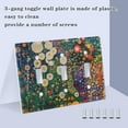 thumbnail image 3 of Yayeee Toggle Light Switch Wall Plate 3-Gang 6.37"x4.48" Decorative Outlet Cover, White Floral Garden, 3 of 7