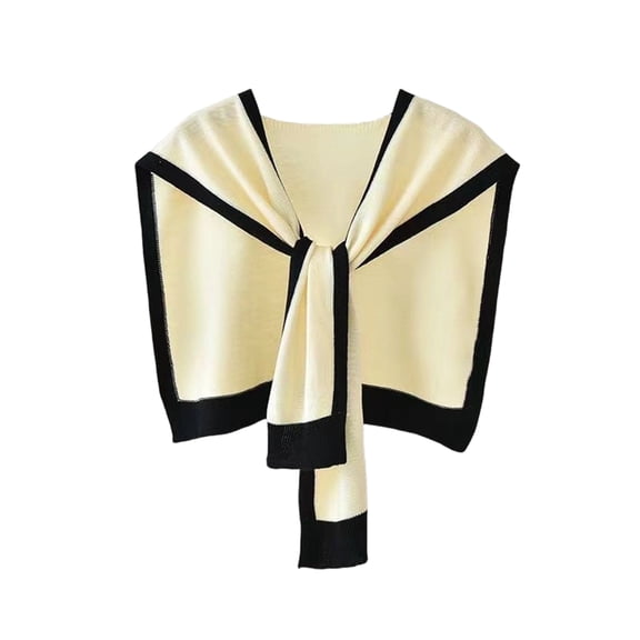 Sweater Shawl Wraps for Women Sweater Knitted Knotted Shawls Travel Casual Scarf Cape Shoulder Tops Fashion Wrap 2025 Beige Free