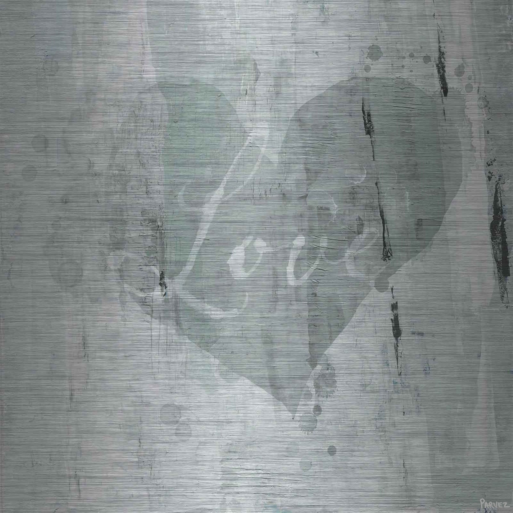 "Green Heart Love" Painting Print on Brushed Aluminum
