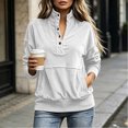 thumbnail image 6 of XIAOCHA Men's Quarter Button Pullover Sweatshirt Relaxed Fit Fall Winter Daily Sweatshirts, 6 of 8