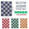 thumbnail image 2 of Sea Me At Home Juego De 4 Paños De Cocina De Jacquard Francés, 100% Algodón, A Cuadros, Suaves, Absorbentes Y Duraderos (Cuadros Vintage), 2 of 5