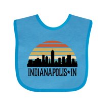 Inktastic Indianapolis Indiana Skyline Retro Boys or Girls Baby Bib