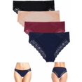 thumbnail image 1 of Charmo Women's Sexy Bikini Lace Panties Lingerie Hipster Briefs Underwear 4 Pack, 1 of 7