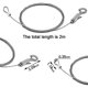 thumbnail image 4 of Kit de Alambre para Colgar Cuadros de 10 Piezas, Acero Inoxidable de 2 M X Φ1,5 mm con Gancho Ajustable de Alambre y Gancho para Moldura de Riel A, 4 of 5