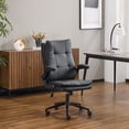 thumbnail image 6 of Ktaxon High Back Office Chair – Swivel Desk Chair with Wheels, Adjustable Height & Flip-Up Armrests, Cat Scratch Resistant Fabric Black, 6 of 7