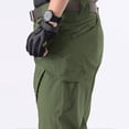thumbnail image 3 of Men's and Big Men's Stretch Straight Leg Cargo Pants Multi Zipper Pockets Yard Work Trousers, 3 of 9