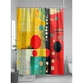 thumbnail image 5 of Abstract Art Shower Curtain Set ，Waterproof Fabric Shower Curtains Art Nouveau Colorist Style Polka Dot Shower Curtains for Bathroom,Bathroom Decor 72"x72", 5 of 6