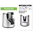thumbnail image 2 of Afilador de cuchillos 3 en 1, herramienta Manual de acero de tungsteno para cocina con, 2 of 8
