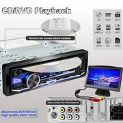 Alondy Single DIN Car Stereo with CD/DVD Player Bluetooth AM/FM Radio USB SD AUX