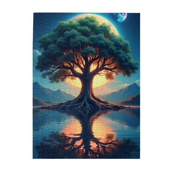 500 Piece Jigsaw Puzzles For Adults Mystical Moonlit Tree Challenging And Relaxing Adult Puzzle Unique Artwork Great Gift Idea