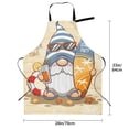 thumbnail image 5 of Lsque Hello Summer Cute Gnome Waterproof Apron Chef Aprons for Men Heavy Duty Chemical Work Apron Extra Long Grilling Aprons with Adjustable Bib Apron, 5 of 9