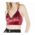 thumbnail image 2 of Project 28 Womens Crushed Velvet Bralette, Pink, Large, 2 of 3
