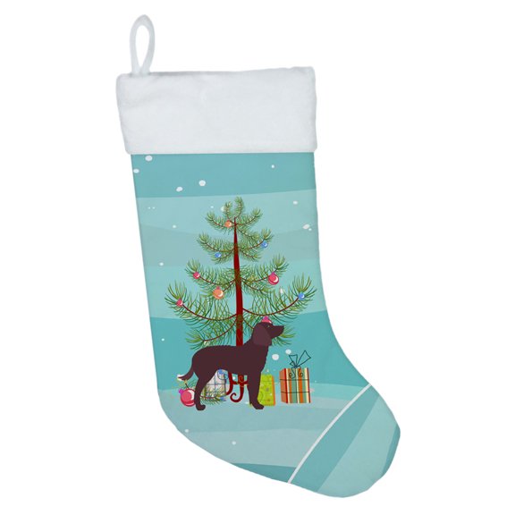 Carolines Treasures BB2919CS American Water Spaniel Merry Christmas Tree Christmas Stocking  Large multicolor