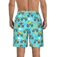 thumbnail image 3 of Yiaed Cartoon Monster Truck Print Men's Swim Trunks with Lining Quick Dry Sports Shorts Beach Shorts Boardshorts-X-Large, 3 of 5