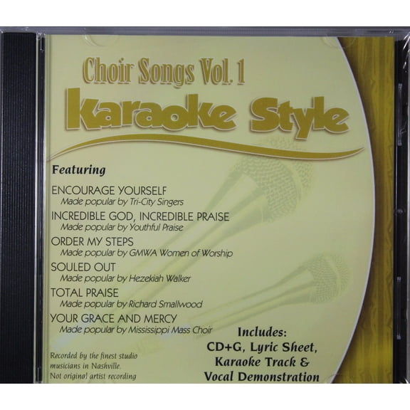 Choir Songs Volume 1 Daywind Christian Karaoke Style NEW CD G 6 Songs
