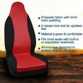 thumbnail image 2 of Unique Bargains Car Auto Protector Bucket Car Seat Cover fit for Most Cars Truck Red Black 21.5" x 32.5" x23", 2 of 6