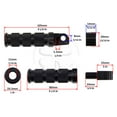 thumbnail image 3 of Front Rear Sport Foot Peg Set Black For Suzuki GSXR 06-19 Kit Rider Passenger, 3 of 3