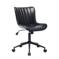 thumbnail image 1 of Fauteuil d'Appoint Pivotant Doux Moderne – Fauteuil Coquille Rembourré avec Rotation à 360° – Chaise de Rangement Confortable pour Coiffeuse, Bureau et Entrée pour Chambre, Salon, Bureau d'Étude, Bureau à Domicile – Pieds Fuselés Noirs / Noir, 1 of 7