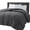 Dark Grey-California King, variant on California King Size Comforter All-season Quilted Down Alternative Duvet Insert Luxury Hotel Gentlesoft With Anti-clump Tech & 8 Tabs - Reversible Dark Grey 96 X104 Inches