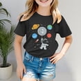 thumbnail image 2 of XEGLSBU Boys Short Sleeve Shirts Summer Planet Printed T Shirt Boys Girls Casual Crew Neck Tops z260605-Black-2 Size 4-5 Years, 2 of 5