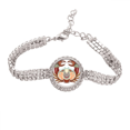 thumbnail image 1 of Cancer Constellation Zodiac Symbol Tennis Chain Anklet Bracelet Diamond Jewelry, 1 of 3