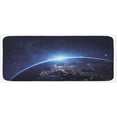 thumbnail image 1 of Earth Kitchen Mat, Planet from the Space at Night Galactic Astronomy Themed Ethereal Interstellar Image, Plush Decorative Kitchen Mat with Non Slip Backing, 47" X 19", Dark Blue, by Ambesonne, 1 of 1