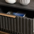 thumbnail image 4 of SAFAVIEH Lylia 2 Drawer Nightstand, Distressed Black/Gold Legs/Gold Handle (22.1 in. W x 15.7 in. D x 22.8 in. H), 4 of 13