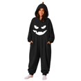thumbnail image 2 of Ruyelune BlackHalloween Costumes For Women AdultHalloween Cute Onesie Pajamas for Women Men Funny Party Cosplay Costume Family Hooded Plush Cozy Warm SleepwearM, 2 of 6