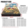 thumbnail image 7 of Jiueut Cardinal Lily Print Twin Size Bed Sheet Set of 3, Easy to Clean Bedroom Sheet Set Standard Comfortable Pillow Case for Women Men, 7 of 7
