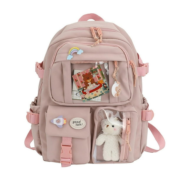 SGACAI Mochilas verdes para mujer, mochila escolar de nailon impermeable con múltiples bolsillos para Prof S6