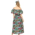 thumbnail image 2 of Sakkas Buhle Ruffle Off-shoulder Long Dress Wax African Ankara Dutch Print - 37-Multi - One Size Regular, 2 of 5