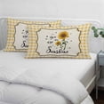thumbnail image 4 of Sunflowers Pillow Covers 12"x20", Yellow Floral Botanical Checkered Rustic Soft Brushed Microfiber Breathable Throw Pillow Covers, Pillowcase with Zipper for Couch Sofa Bedroom Living Room, 4 of 9
