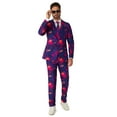 thumbnail image 1 of Men's Suitmeister Retro Neon Navy Suit, 1 of 5