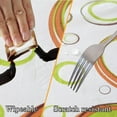 thumbnail image 5 of Summer Vinyl Tablecloth With Flannel Backed , Waterproof Oil-Proof PVC Table Cloth, Heavy Duty Wipeable Spill-Proof Plastic Table Cover For Dinner Outdoor Picnic (Green White 60x84 Inch Rectangle), 5 of 6