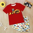 thumbnail image 2 of Boy Baby Clothes Toddler Outfits Kids Boys Spring Summer Cartoon Printed Short-sleeved Beach 6 12 18 24Months 2T 3T Pajamas & Dailywear Set Shirts Shorts Two Pieces, 2 of 5