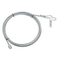 thumbnail image 1 of Unique Bargains 2 Packs 8.6ft 2M Garage Door Cable 3mm Diameter Torsion Spring Wire Cable, Galvanized Steel, 1 of 5