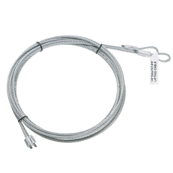 Unique Bargains 2 Packs 8.6ft 2M Garage Door Cable 3mm Diameter Torsion Spring Wire Cable, Galvanized Steel