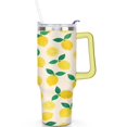 thumbnail image 2 of 40 oz Tumbler Lemon with Handle Vacuum Insulated Water Bottle Leak Resistant Travel Cups Car Cup Holder Friendly for Travel Commuting, 2 of 7